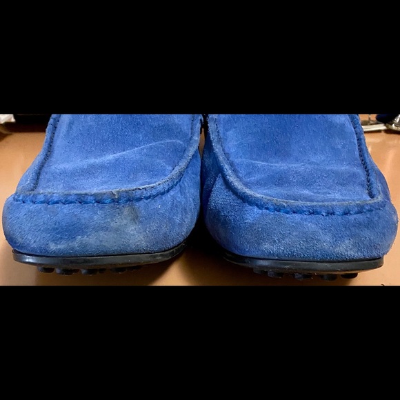 TOD'S Mens Blue Suede Driving Shoe - Picture 6 of 10